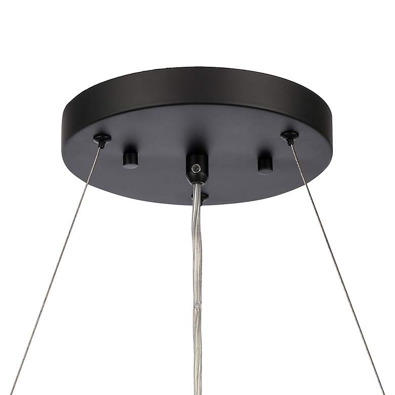 Image 6 Fantania 18" Wide Matte Black Crystal 4-Light Chandelier more views