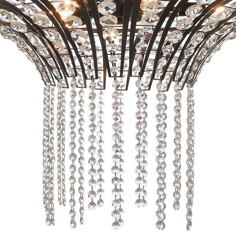 Image 4 Fantania 24" Wide Matte Black Crystal 6-Light Chandelier more views
