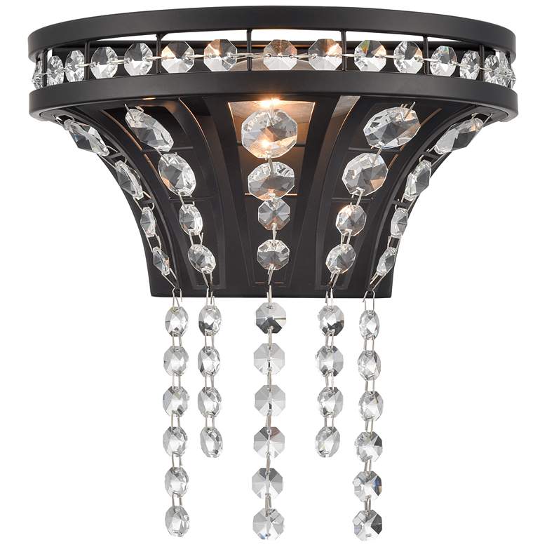 Image 1 Fantania 9" High 1-Light Sconce - Matte Black