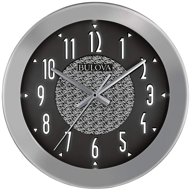 Fantasmic Silver 18 inch Round Bluetooth Outdoor Wall Clock