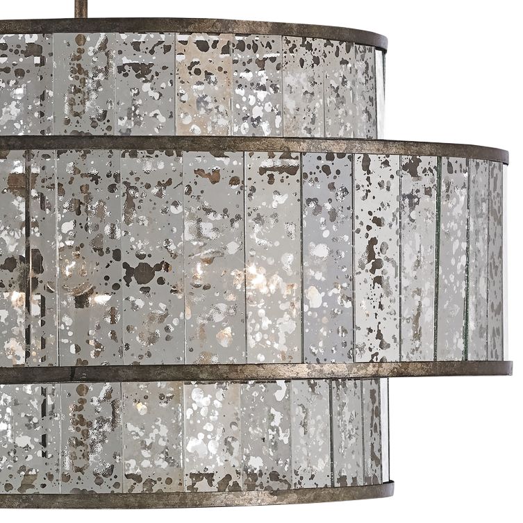 Fantine 30" Wide Pyrite Bronze and Raj Mirror Chandelier 66M48