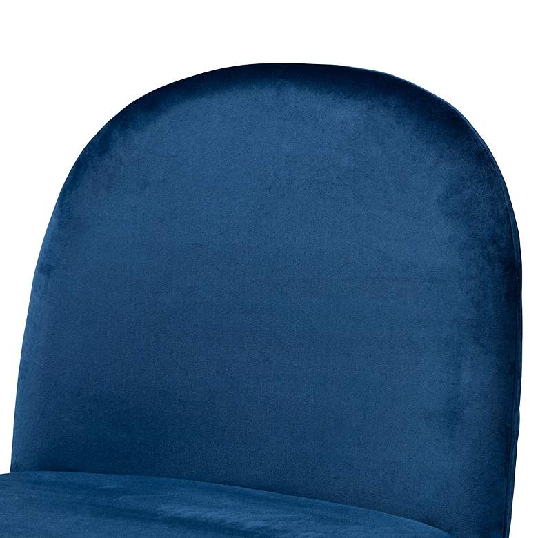Image 3 Fantine Navy Blue Velvet Dining Chairs Set of 2 more views