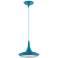 Fantom; LED Colored Pendant with Rayon Wire; Blue Finish