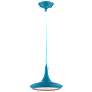 Fantom; LED Colored Pendant with Rayon Wire; Blue Finish