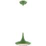 Fantom; LED Colored Pendant with Rayon Wire; Green Finish