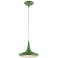 Fantom; LED Colored Pendant with Rayon Wire; Green Finish
