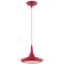 Fantom; LED Colored Pendant with Rayon Wire; Red Finish