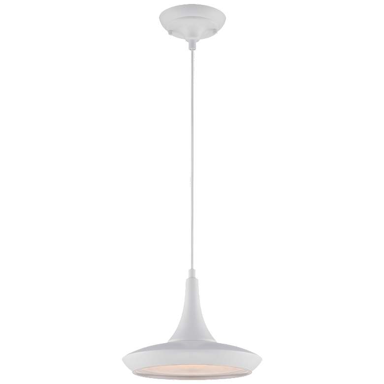 Image 1 Fantom; LED Colored Pendant with Rayon Wire; White Finish