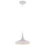 Fantom; LED Colored Pendant with Rayon Wire; White Finish