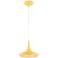 Fantom; LED Colored Pendant with Rayon Wire; Yellow Finish