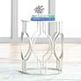 Fara 20" Wide Silver and Mirrored Top Round End Table