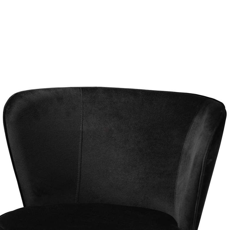 Image 3 Farah Black Velvet Fabric Dining Chairs Set of 2 more views