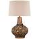 Farallon Marble Brown Hydrocal Netted Table Lamp