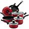 Farberware New Traditions 12-Piece Red Cookware Set