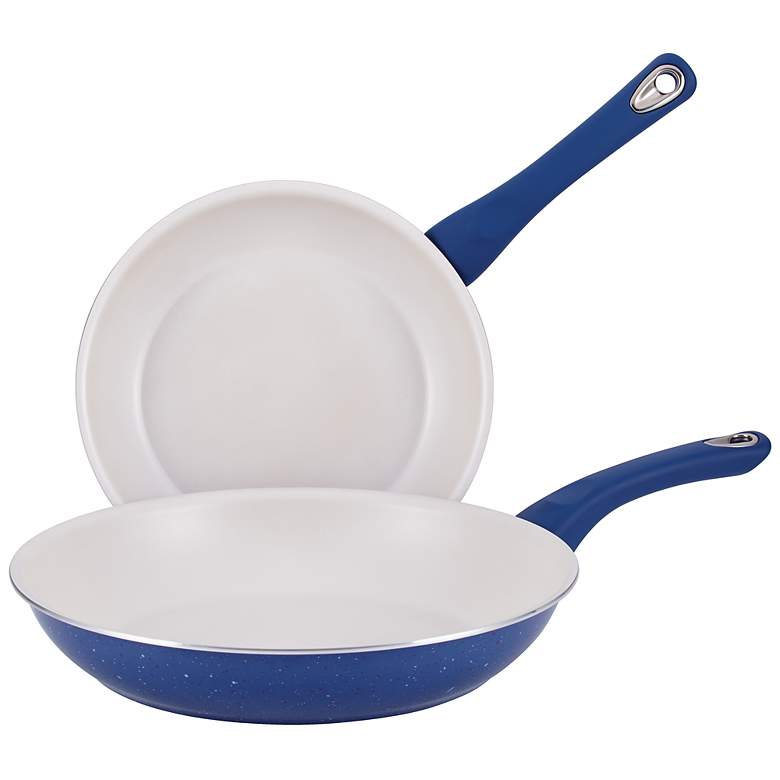Image 1 Farberware New Traditions Blue 2-Piece Open Skillet Set