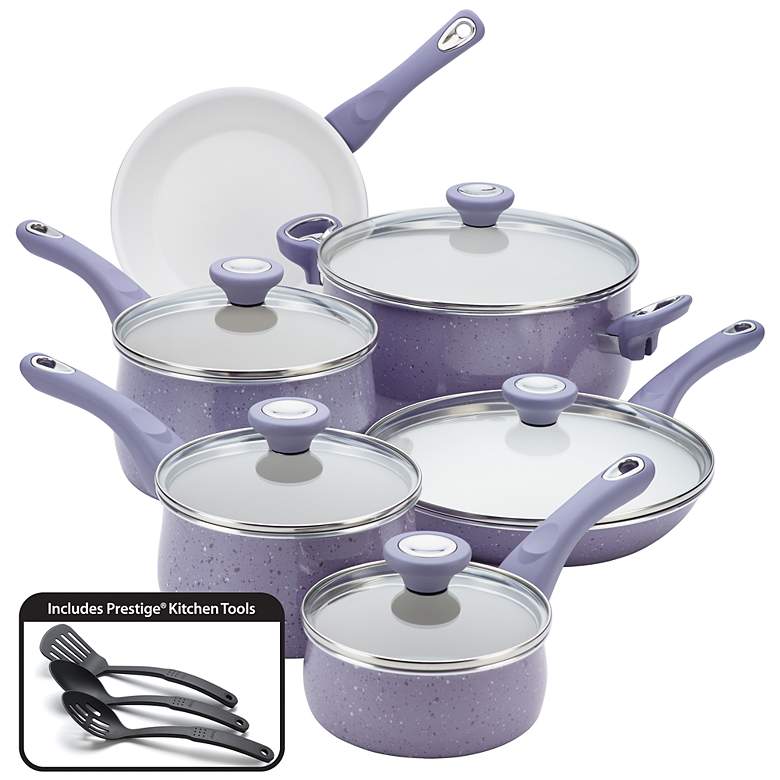 Image 1 Farberware Speckled Lavender 14-Piece Cookware Set