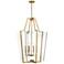 Farell 4-Light Pendant in Warm Brass