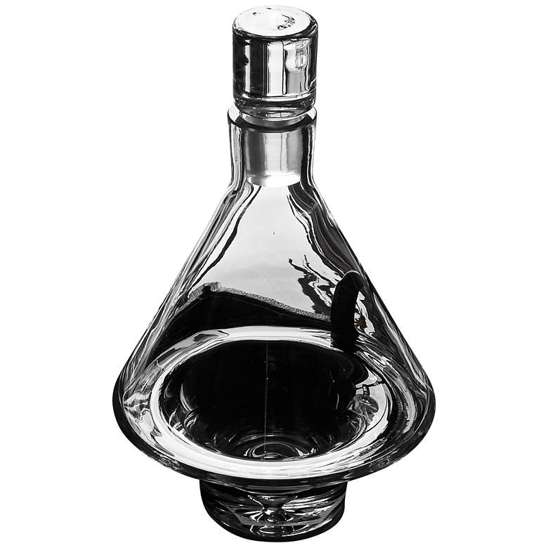 Image 2 Farendon Hand-Blown Clear Glass Fat Bottom Decanter