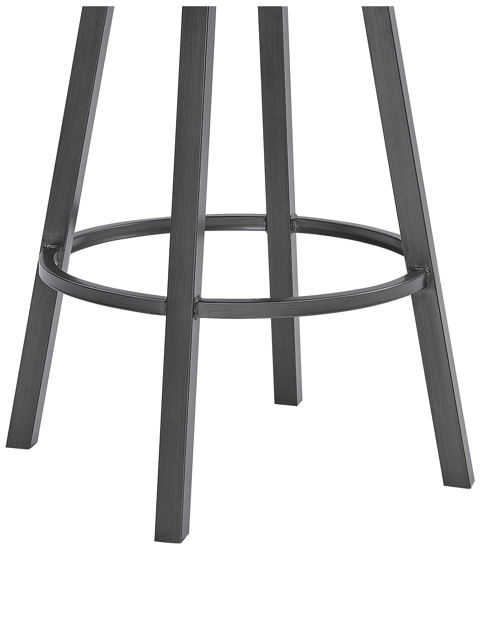 Image 7 Fargo 30 in. Barstool in Mineral Finish with Black Faux Leather more views