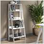 Fargo 55" High White Wood 4-Shelf Ladder Bookshelf