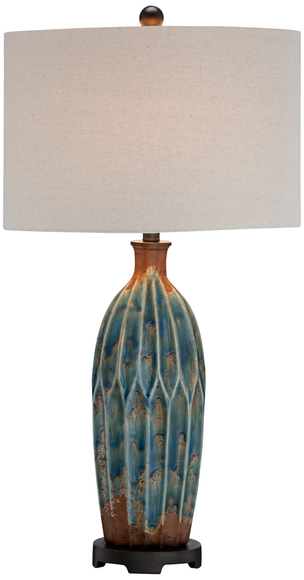Fargo Azul Blue and Rust Table Lamp