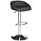 Fargo Black Faux Leather Adjustable Swivel Bar Stool