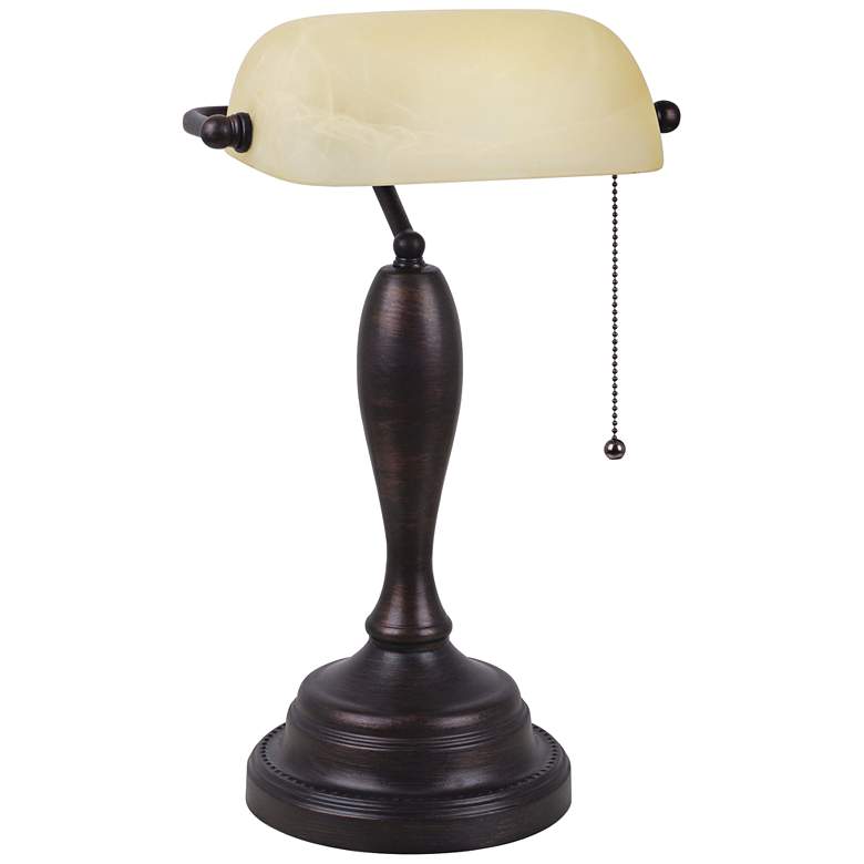 Image 1 Fargo Oil-Rubbed Bronze LED Banker's Desk Lamp