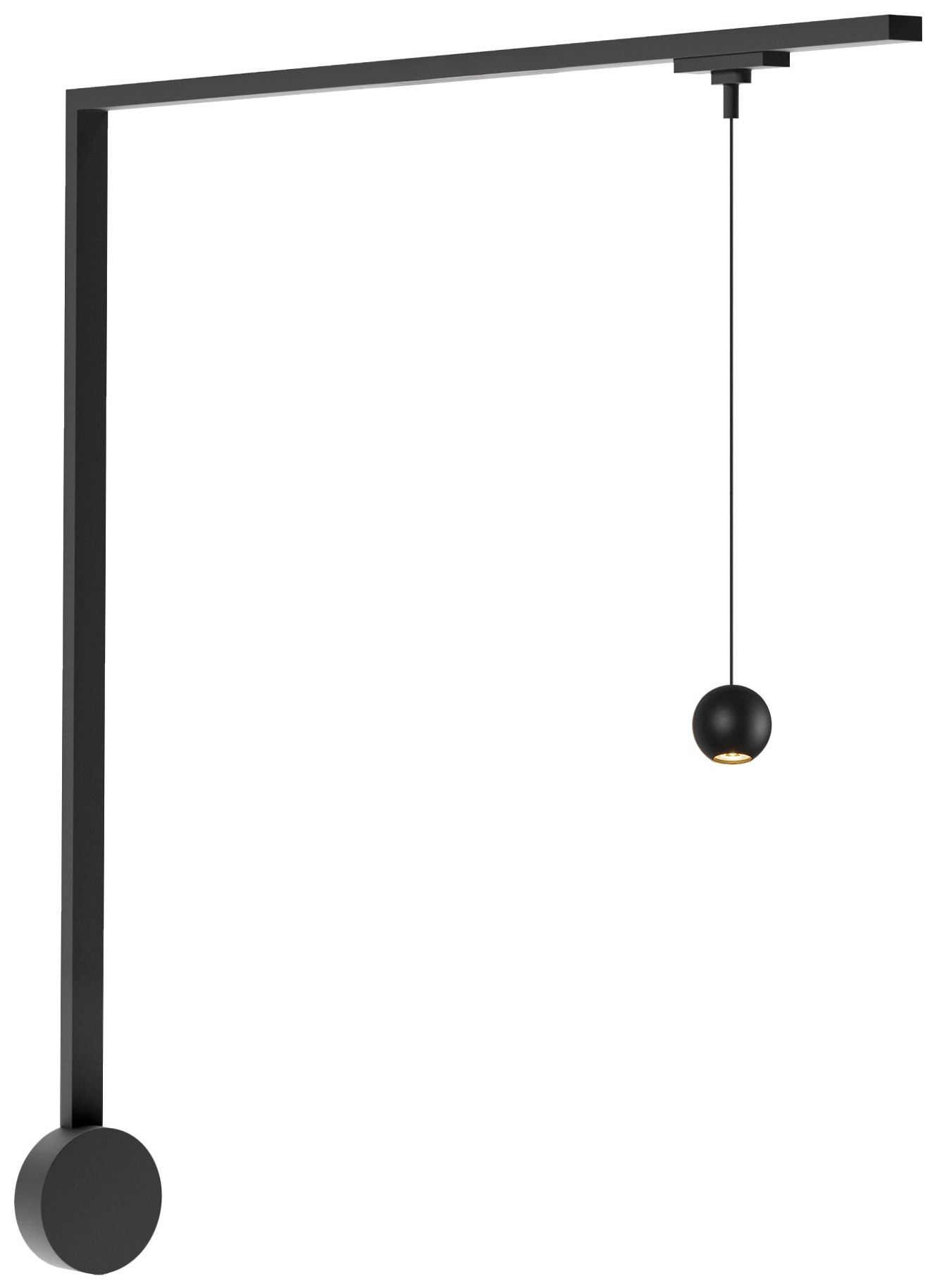 Faria 1 Light Black dimmable 4000K LED Trilo Track Wall Kit