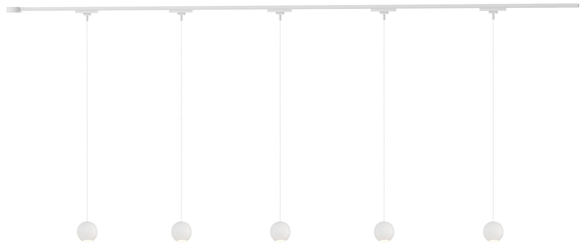 Faria 5 Light White dimmable 3000K LED Trilo Track Ceiling Kit