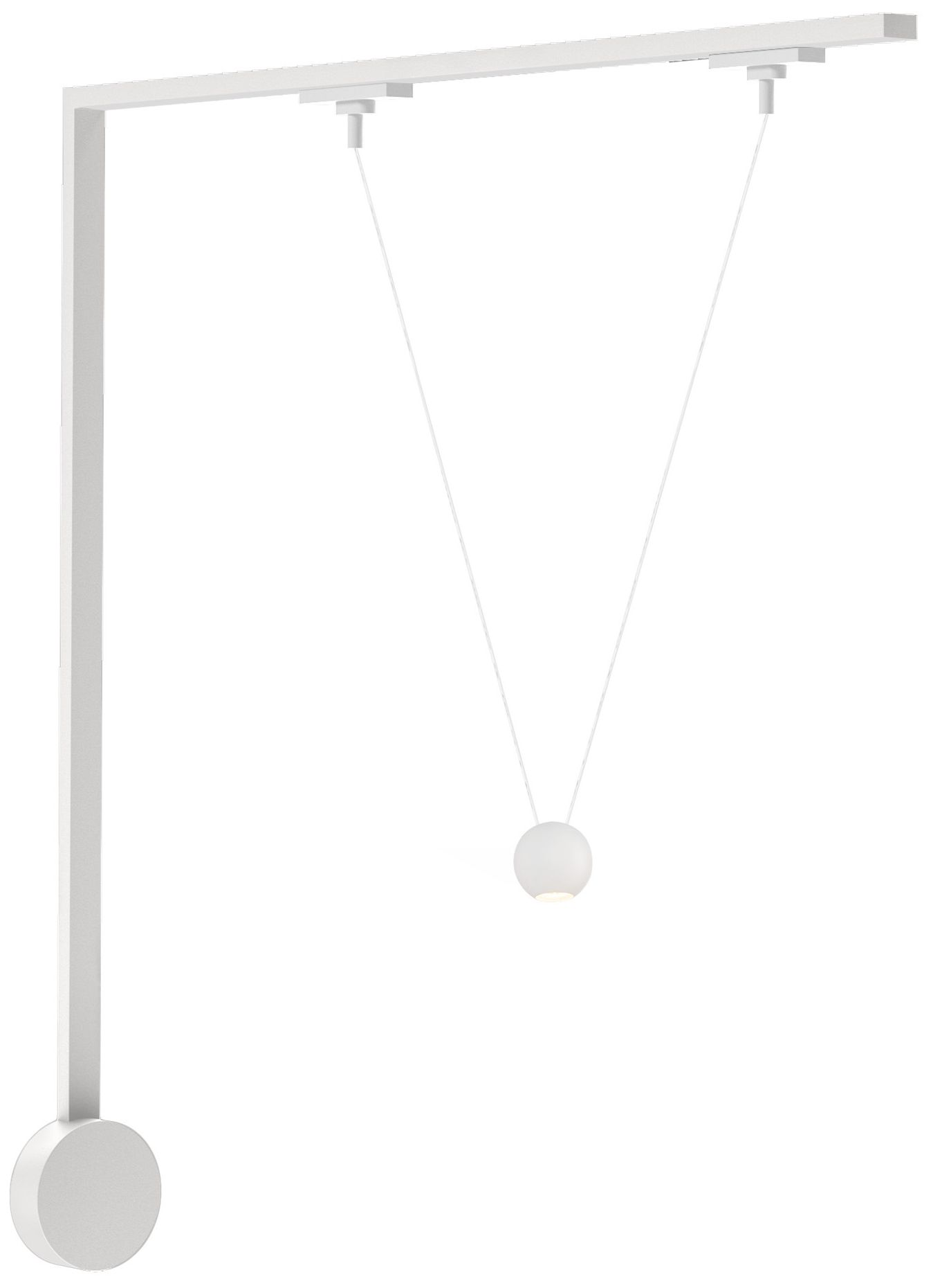 Faria Double 1 Light White dimmable 4000K LED Trilo Track Wall Kit