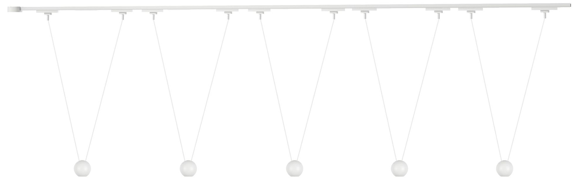 Faria Double 5 Light White dimmable 4000K LED Trilo Track Ceiling Kit