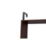 Fariat 30" Wide Walnut Brown Black Display Shelf with Desk