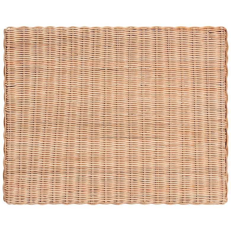 Image 4 Farica Natural Brown Rattan Rectangular Accent Bench more views