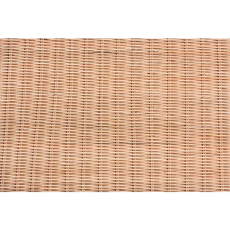 Image 5 Farica Natural Brown Rattan Rectangular Accent Bench more views