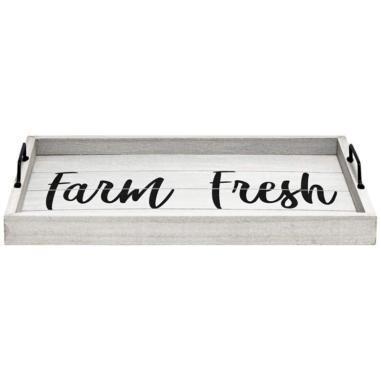 Image 2 Farm Fresh" Decorative Wood Serving Tray