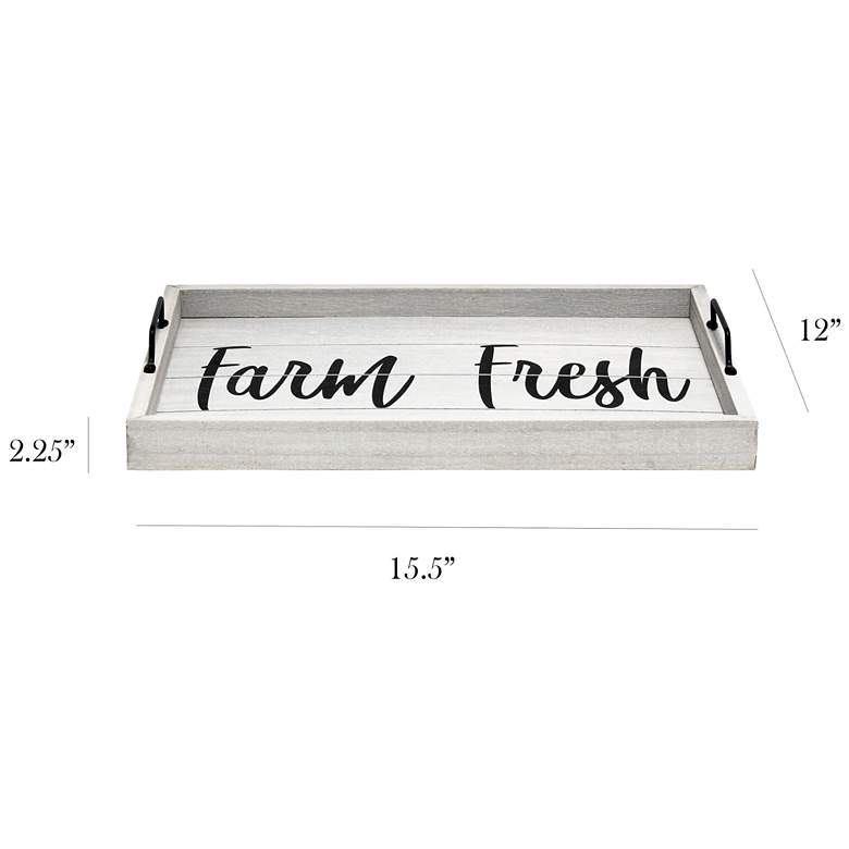 Image 7 Farm Fresh" Decorative Wood Serving Tray more views