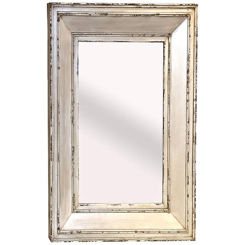 Image 1 Farm House III Antiqued White 35 1/4 inch x 47 1/4 inch Wall Mirror 