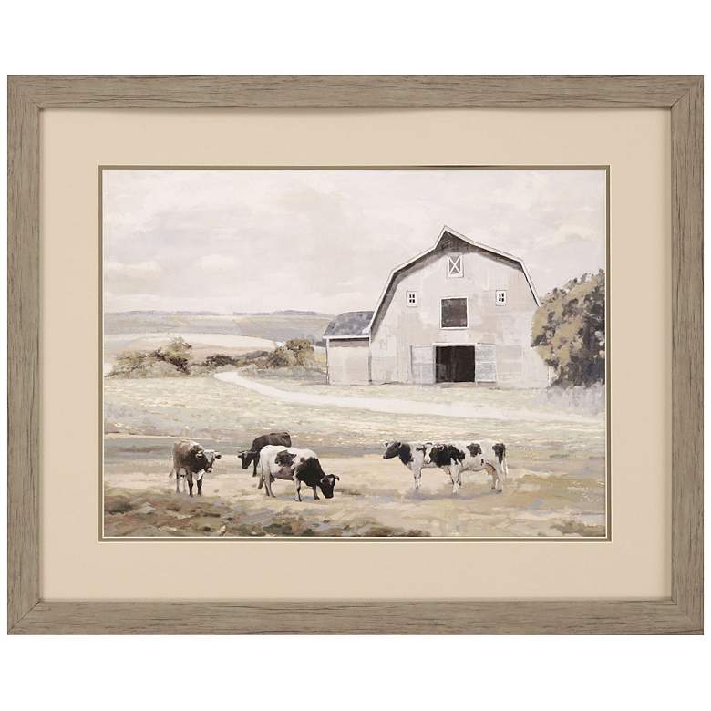 Image 1 Farm Life - Graze 33"W x 27"H Framed Art
