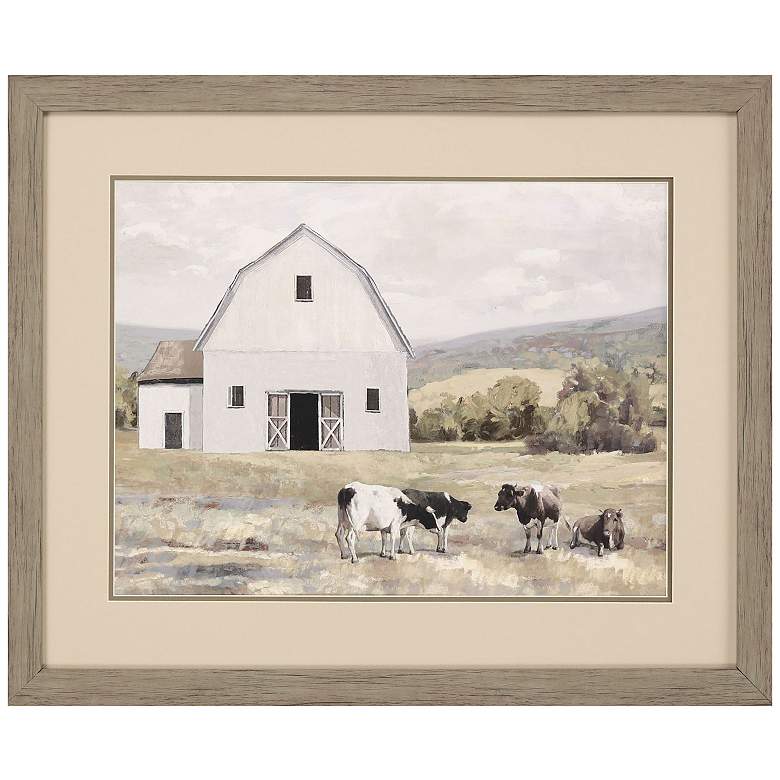 Image 1 Farm Life - Pasture 33"W x 27"H Framed Art