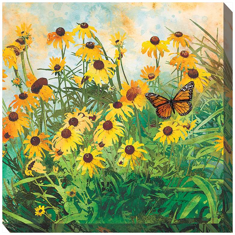 Image 2 Farmer's Field 24" Square Outdoor Canvas Wall Art
