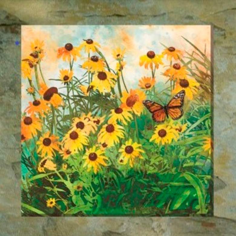 Image 1 Farmer's Field 24" Square Outdoor Canvas Wall Art