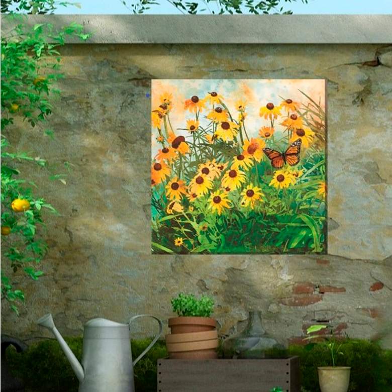 Image 4 Farmer's Field 24" Square Outdoor Canvas Wall Art more views