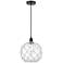 Farmhouse 10" Bronze Mini Pendant w/ Clear Glass with White Rope Shade