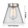 5_Farmhouse 10"W Stem Antique Brass Mini Pendant w/ Clear and Brown Shad more views