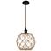 Farmhouse 10" LED Mini Pendant - Oil Rubbed Bronze - Clear Glass - Brown