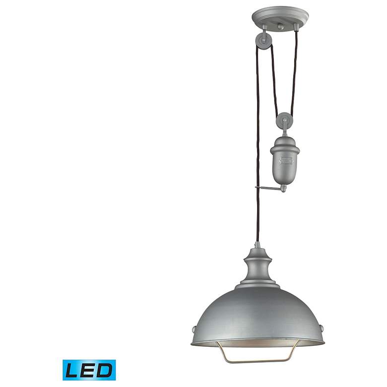 Image 1 Farmhouse 14 inch Wide 1-Light Pendant - Aged Pewter