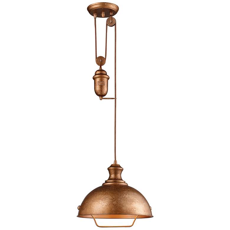 Image 1 Farmhouse 14 inch Wide 1-Light Pendant - Bellwether Copper