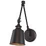 Farmhouse 17" High Oil-Rubbed Bronze Adjustable Wall Sconce