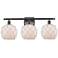 Farmhouse 26" 3-Light Bronze Bath Light w/ White Rope Shade