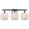 Farmhouse 26" 3-Light Chrome Bath Light w/ White Rope Shade